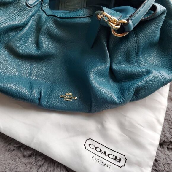 Genuine JLO Coach HOBO – Turquoise/Teal Leather - Picture 8 of 8